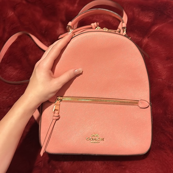coach backpacks pink COACH color-block signature Jordyn backpack pink